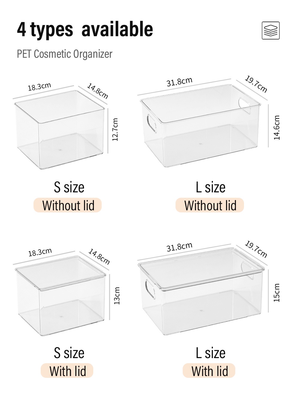 PET Multi-purpose Organizer Cosmetic Books Storage Box-7